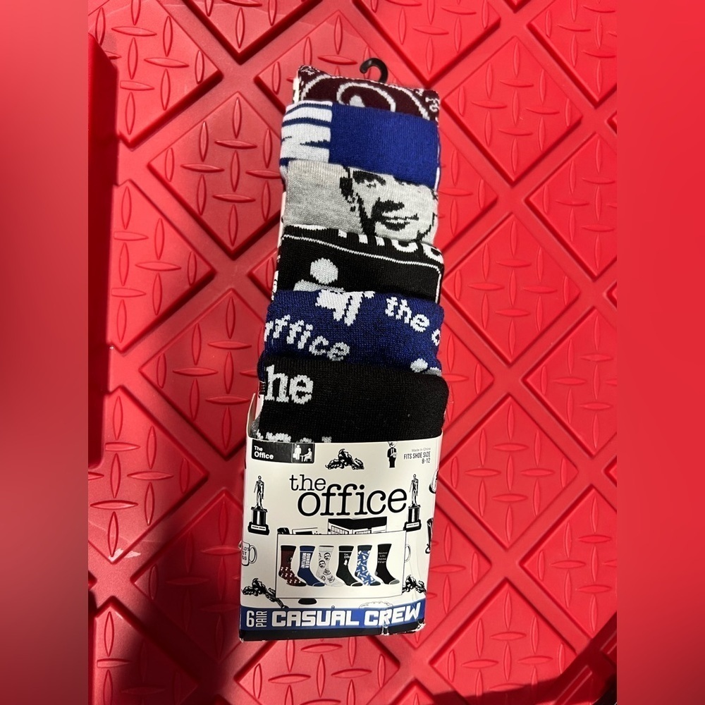 Men’s casual crew socks THE OFFICE 6 pair for shoe sz 8-9-10-11-12